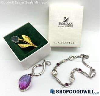 SWAROVSKI Crystal Bracelet, Pendant and Brooch