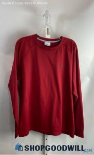 Columbia Men's Red Fleece Lined Crewneck Performance Sweatshirt - Sz L