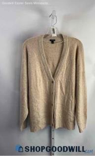 Torrid Women's Heathered Beige Fuzzy Knit Button Up Cardigan - Sz 2