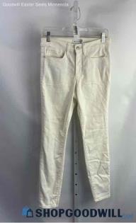 Athleta Women's White High-Waisted Ankle Skinny Jeans - Sz 4