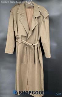 Sara Roberts Green/Beige Long Wool coat