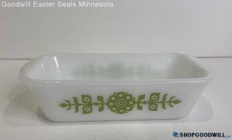 Vintage Glasbake Milk Glass J522 Loaf Pan