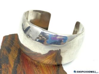 .925 Heavy Domed Cuff Bracelet 55.70g