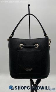 Kate Spade Eva Small Black Leather/Suede Bucket & Drawstring Bag Handbag/Purse