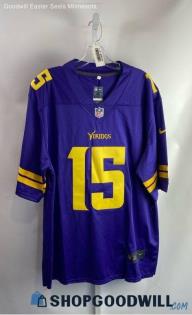 NFL MN Vikings Dobbs #15 Purple/Gold Football Jersey - Sz XL