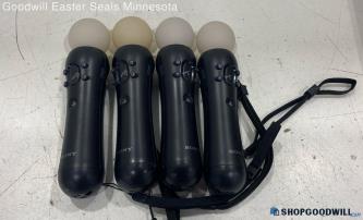 Lot Of 4 Move Motion Controllers For Sony PlayStation 3