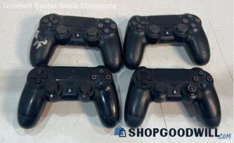 4pc Sony PlayStation 4 Wireless Video Game Controllers Black