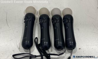 Lot Of 4 Move Motion Controllers For Sony PlayStation 3