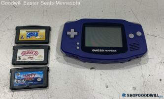 Indigo Nintendo Game Boy Advance AGB-001 w/Games- Tested