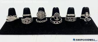 .925 Rings Without Stones - Vintage to Modern (12) - 45.73g