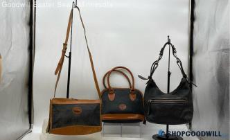 Lot of 3 Dooney & Bourke Black Brown Crossbody Top Handle Shoulder Leather