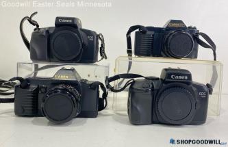 Lot of 4 Canon 35mm Film SLR Camera -EOS 700/500 +T50/T70 Untested