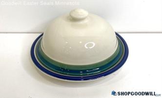 Pfaltzgraff Stoneware Ocean Breeze Round Covered Butter Dish