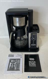 Incomplete Ninja Black Specialty Coffee Maker W/ Instructions #CM401 Powered On