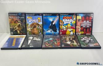 Lot of Sony PlayStation 2 Video Games W/The Polar Express, The Simpsons+MORE