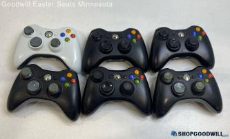 6 Microsoft Xbox 360 Wireless Controllers LOT