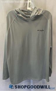 Columbia Men's Light Gray PFG Lightweight Tech Hoodie - Sz M