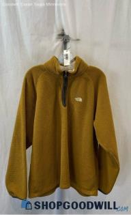 The North Face Men's Brown 1/4 Zip Fleece Sweater - Sz L