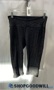 Athleta Women's Heathered Black High-Waisted Capri Leggings - Sz M