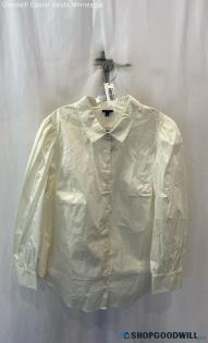 NWT Torrid Women's White Puff Sleeve Poplin Button Down Shirt - Sz 3