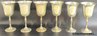 6pc Leonard EPNS Silver Plated Wine Water Goblets