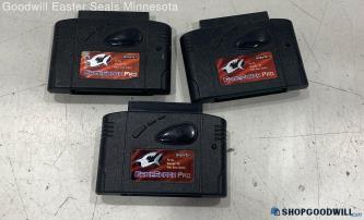 Lot Of 3 Game Shark Pro Cartridges For Nintendo 64