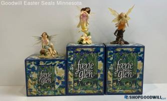 3 Faerie Glen Classic Whimsical Fairy Figures - Seamurmur Tranquility Finaflight