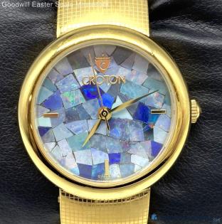 Women's CROTON Swiss Movement Mosaic Tile Watch