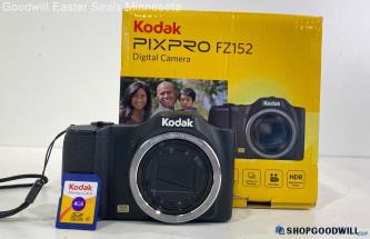 Kodak PixPro FZ152 Point & Shoot Digital Camera W/SD Card IOB-Powers on