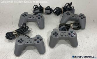 Sony PlayStation 1 Wired Controllers Lot Of 4