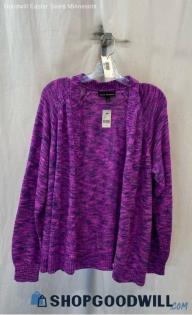 Lane Bryant Women's Heather Purple Knit Cardigan - Sz 14