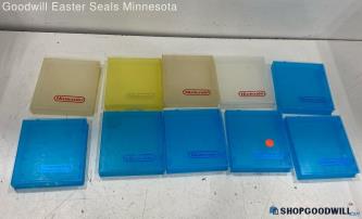 Lot Of 10 Nintendo NES Clear Plastic Game Cases