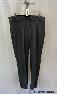 Lane Bryant Women's Black/White Dotted High-Rise Ankle Pants - Sz 18