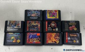 SEGA Genesis Video Game Lot Of 10 X-Men, The Lion King & More