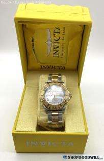 Men's INVICTA Angel MOP Dial Two Tone Band Watch NIB