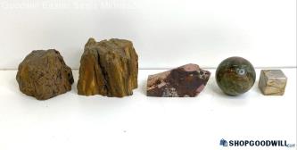 5PC Assorted Collectible Fossils & Crystals