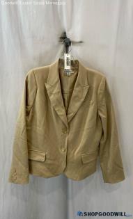 Pendleton Women's Beige 100% Virgin Wool Twill Blazer - Sz 16