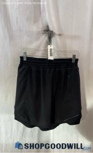 Lululemon Women's Black Pull On Under Short Lightweight Athletic Tech Skort Sz 8