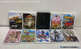 Nintendo Wii Game Lot Of 10 Splinter Cell Double Agent, Jeep Thrills & More