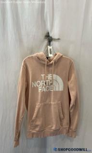 The North Face Men's Light Pink/White Logo Graphic Fleece Lined Hoodie - Sz S