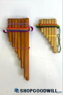 2PC Wooden Panpipe Flute Wind Musical Instrument