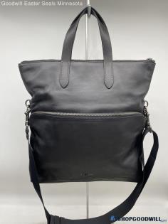 Coach Graham Foldover Black Tote/Messenger & Cross Body Unisex Leather Handbag