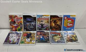 Nintendo Wii Game Lot Of 10 Just Dance 2, Lego Harry Potter & More