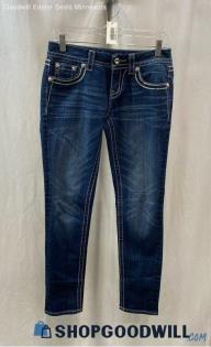 Miss Me Women's Dark Blue Washed Ankle Skinny Jeans - Sz 26