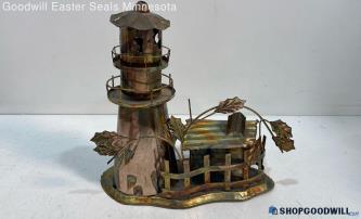 Musical Rustic Light House Shack Music Box by Berkeley Designs Nautical Figurine