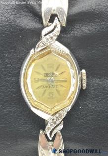 Women's Vintage JAQUET Medco Diamond Accent Swiss Made Watch for Parts or Repair