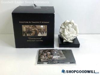 Timothy P. Schmalz Miniature Replica Cararra White "Generations" Art Sculpture