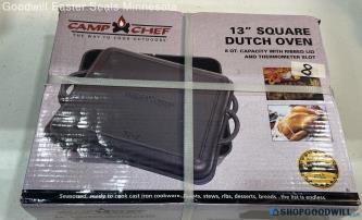 Camp Chef 13 Inch Cast Iron Square Dutch Oven Sealed