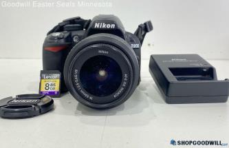 Nikon D3100 DLSR Digital Camera W/18-55mm Lens W/Charger+SD Card-Tested