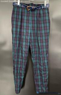 Ravens Women's Blue/Green Tartan Plaid wool pants - Sz 10